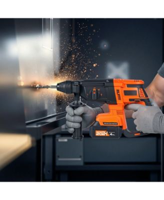 20V Brushless Cordless SDS-Plus Rotary Hammer Drill, 1" Capacity, 4 Functions, 1200 RPM, 5300 BPM, Battery & Charger Included