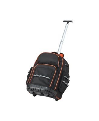 Rolling Tool Backpack on Wheels, 110 lb Capacity, 45 Pockets, Heavy-Duty Tool Organizer, Telescoping Handle, Stable Base
