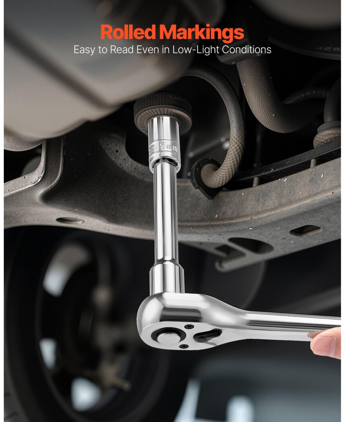 Mecale 33-Piece 1/2" Drive Socket & Ratchet Set, Sae & Metric, Extension Bar, Storage Case, Cr-v Alloy Steel