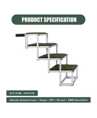 Dog Stairs for Large Dogs with Non-Slip Surface & Reinforced Design in Green