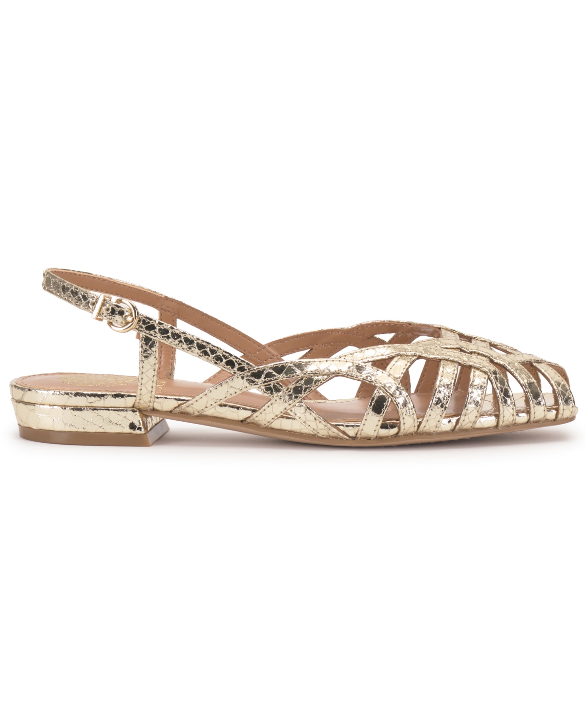 Vince Camuto Women's Stiorra Almond Toe Braided Slingback Flat Sandals