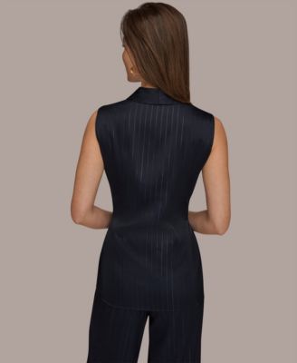 Women's Pinstripe Sleeveless Top