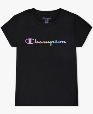 Girls' 7-16 Crewneck Rainbow Logo Graphic T-Shirt