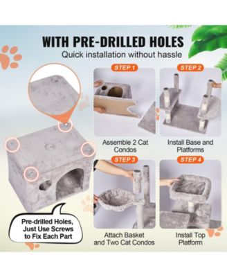 68.5" Multi-Level Cat Tree with 2 Condos