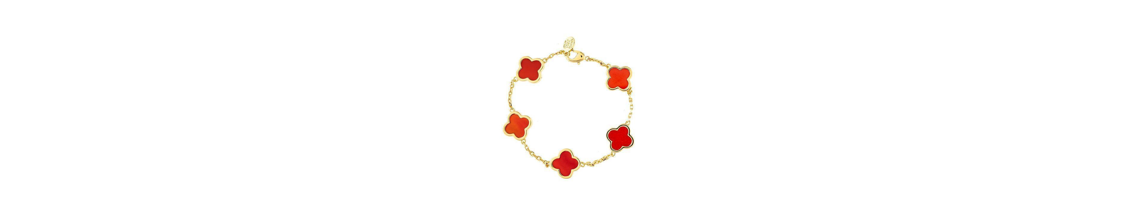 Rivka Friedman Carnelian Flower Station Bracelet