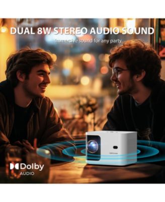 1080P Projector 4K Support, 5G WiFi Bluetooth, Outdoor With Full-Sealed Engine/PPT/Zoom