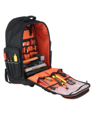 Rolling Tool Backpack on Wheels, 110 lb Capacity, 72 Pockets, Heavy-Duty Tool Organizer, Telescoping Handle, Stable Base