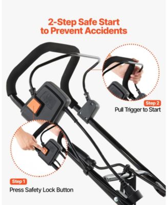 Electric Snow Blower, 20", 15A Corded Snow Thrower, Dual LED Lights, 180° Chute, 25 ft Throw, 12" Depth