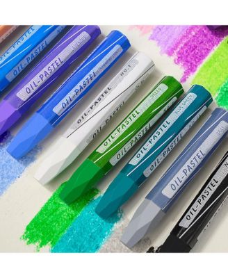 24 Colors Oil Pastel Crayons, Kid Graffiti Pens Easy to Hold and Unbreakable Crayons, Art Supplies for Students