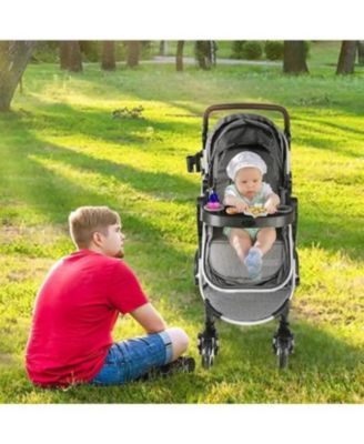 Meno V 3-in-1 Reversible Baby Stroller with Detachable Tray, Adjustable Canopy and Suspension Wheels