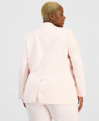 Plus Size Embellished Peak-Lapel Blazer
