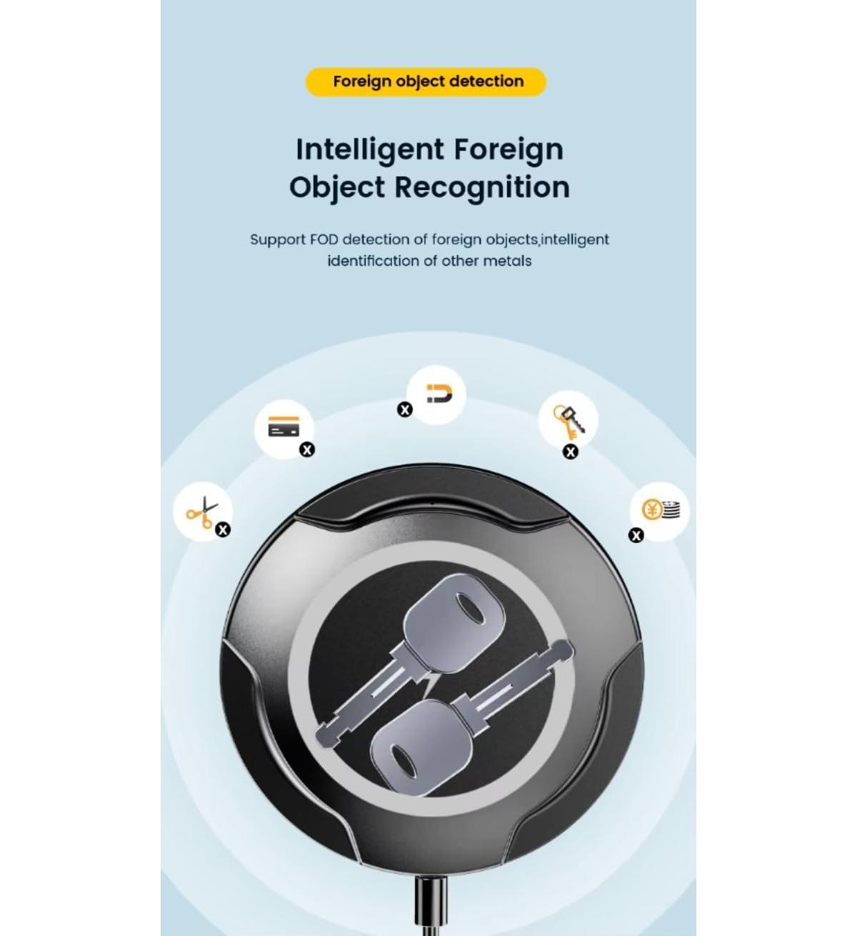 Risokeys Maximum 15W wireless charger, compatible with smartphones and headphones, provides fast charging for mobile phones Apple Huawei phones