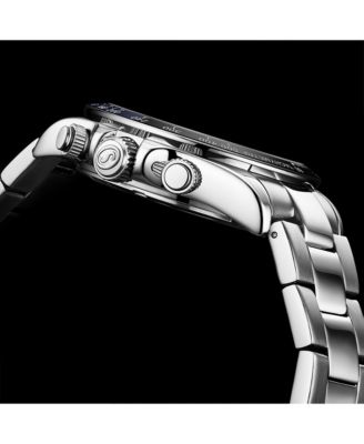 Chronomark 4066 Men’s Quartz Chronograph Watch with Screw-Down Crown, Textured Dial & Stainless Steel Bracelet