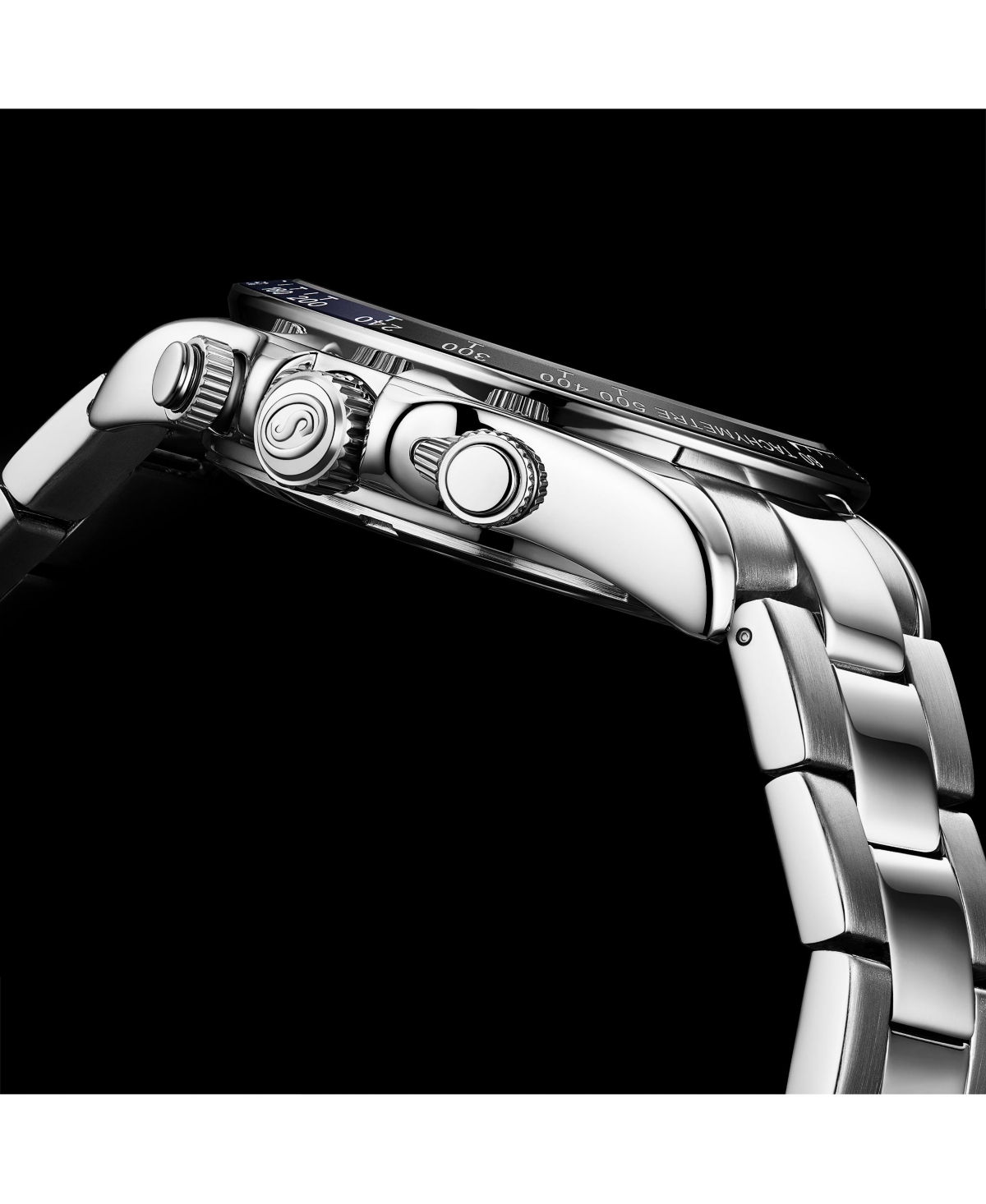 Stuhrling Chronomark 4066 Men's Quartz Chronograph Watch with Screw-Down Crown, Textured Dial & Stainless Steel Bracelet