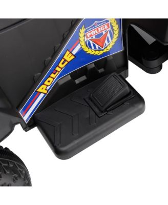 6V Kids Police Ride-On ATV, Electric Toy with 4 Wheels, Light, Sound & Foot Pedal Drive