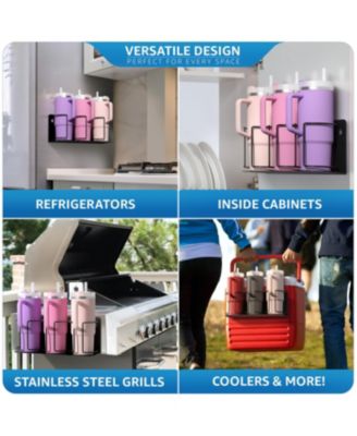 Tumbler & Travel Mug Storage Rack - Versatile Organizer for Fridge, Oven, and etc