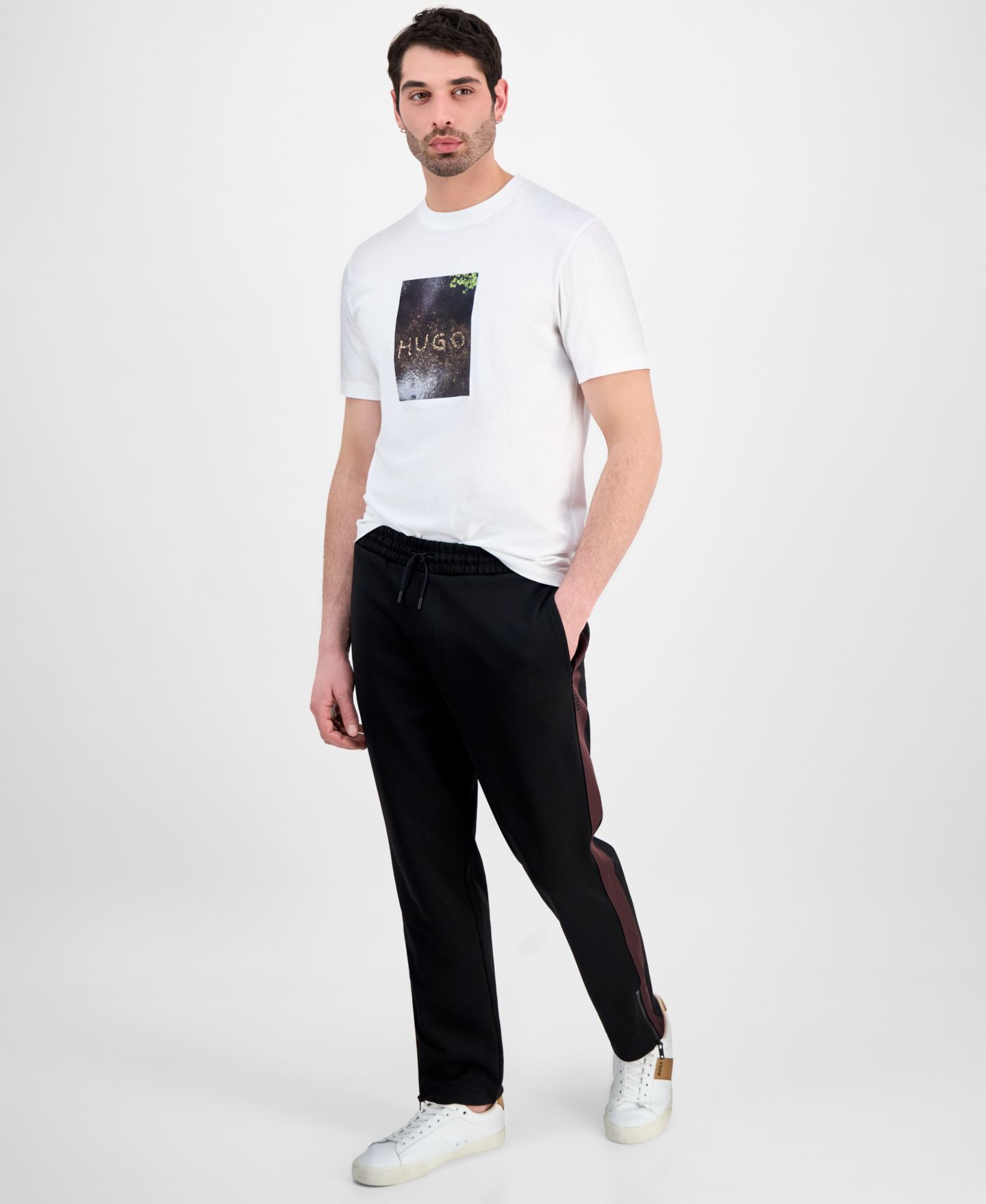 Мужские брюки Hugo Boss Dolos Drawstring, цвет: Чёрный — фото 1