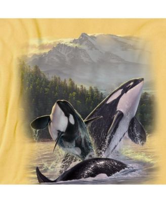 Men's Wildlife Breaching Orcas T Shirt