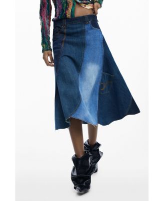 Women's Denim patch skirt