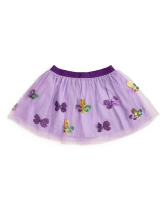 Big Girls Fleur De Lis Sequin Mardi Gras Tutu