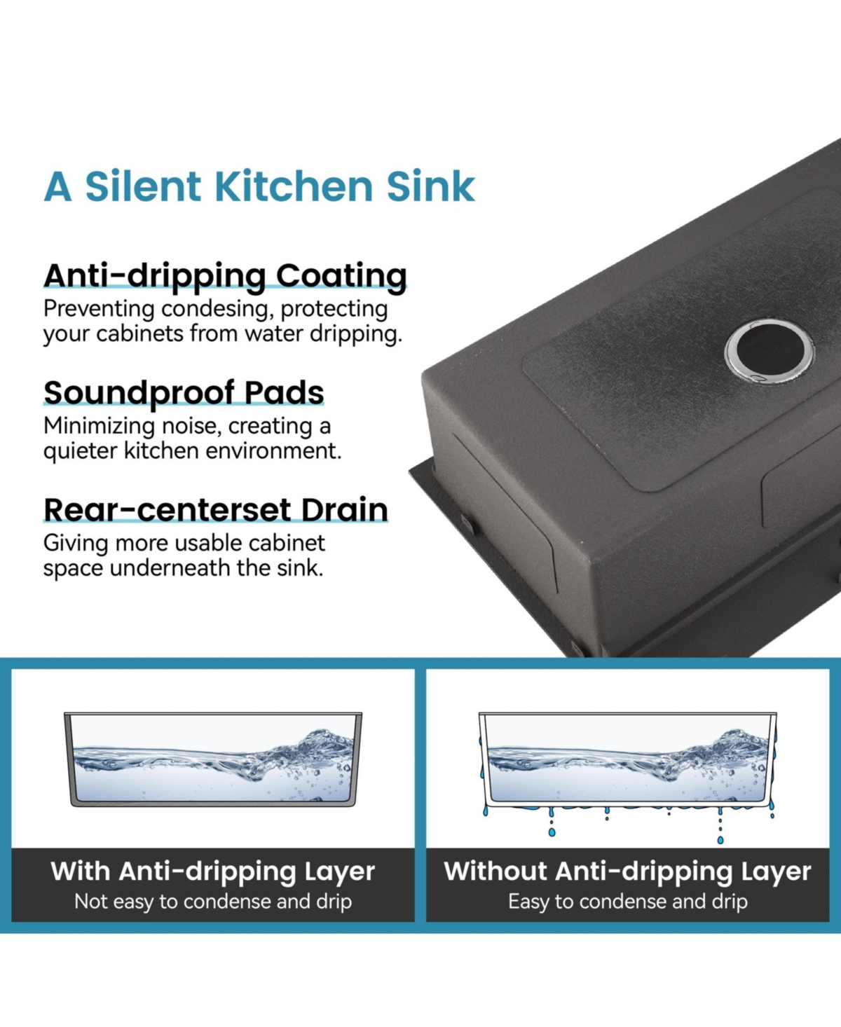 Flynama 30" x 19" Stainless Steel Single Bowl Overmount Kitchen Sink