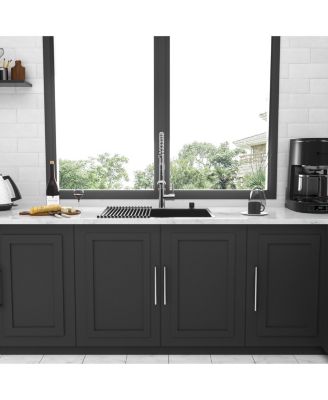 huluwat 33x22x10inch Gunmetal Black Kitchen Sink Drop In Topmount Stainless Steel 16 Gauge