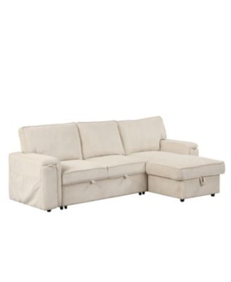 Sleeper Sectional with Storage & Cup Holders