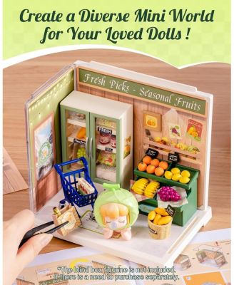 DIY Miniature House Kit, Mini Dollhouse Kit, Tiny House Kit for Adults, Wooden Furniture Kit, Christmas/Birthday Gifts for Family/Friends