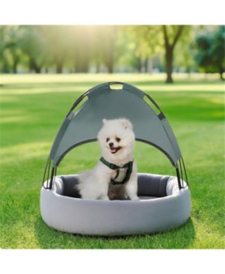  Dog Bed  Outdoor Dog Cot with Canopy in Grey