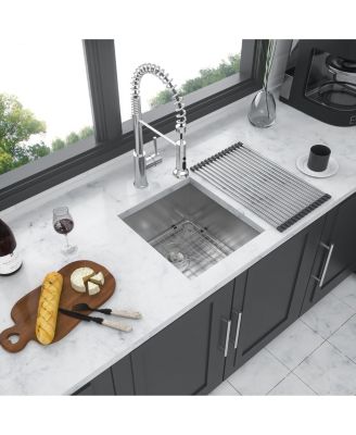 13x15x9inch Undermount Kitchen Sink Stainless Steel Single Bowl 16 Gauge Deep Basin