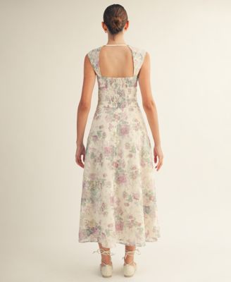 Women's Chloe Floral Sleeveless Printed Midi Dress