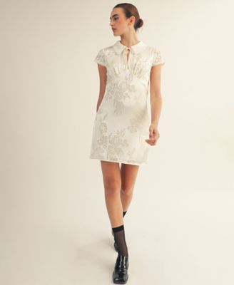 Women's Casey Tie Neck Mini Dress