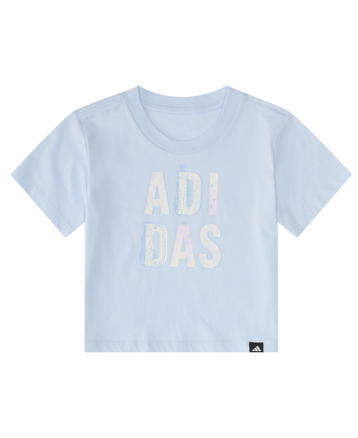 adidas Baby Girls' Short-Sleeve Graphic T-Shirt and Printed Flowy Shorts, 2-Piece Set