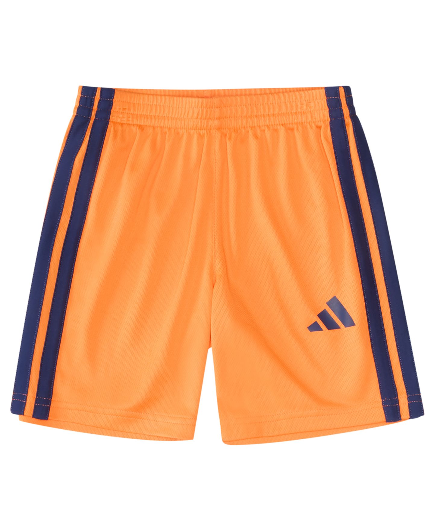 Комплект для мальчика adidas: футболка с принтом и шорты 3-Stripes, 2 предмета, цвет: Серый / Оранжевый — фото 4
