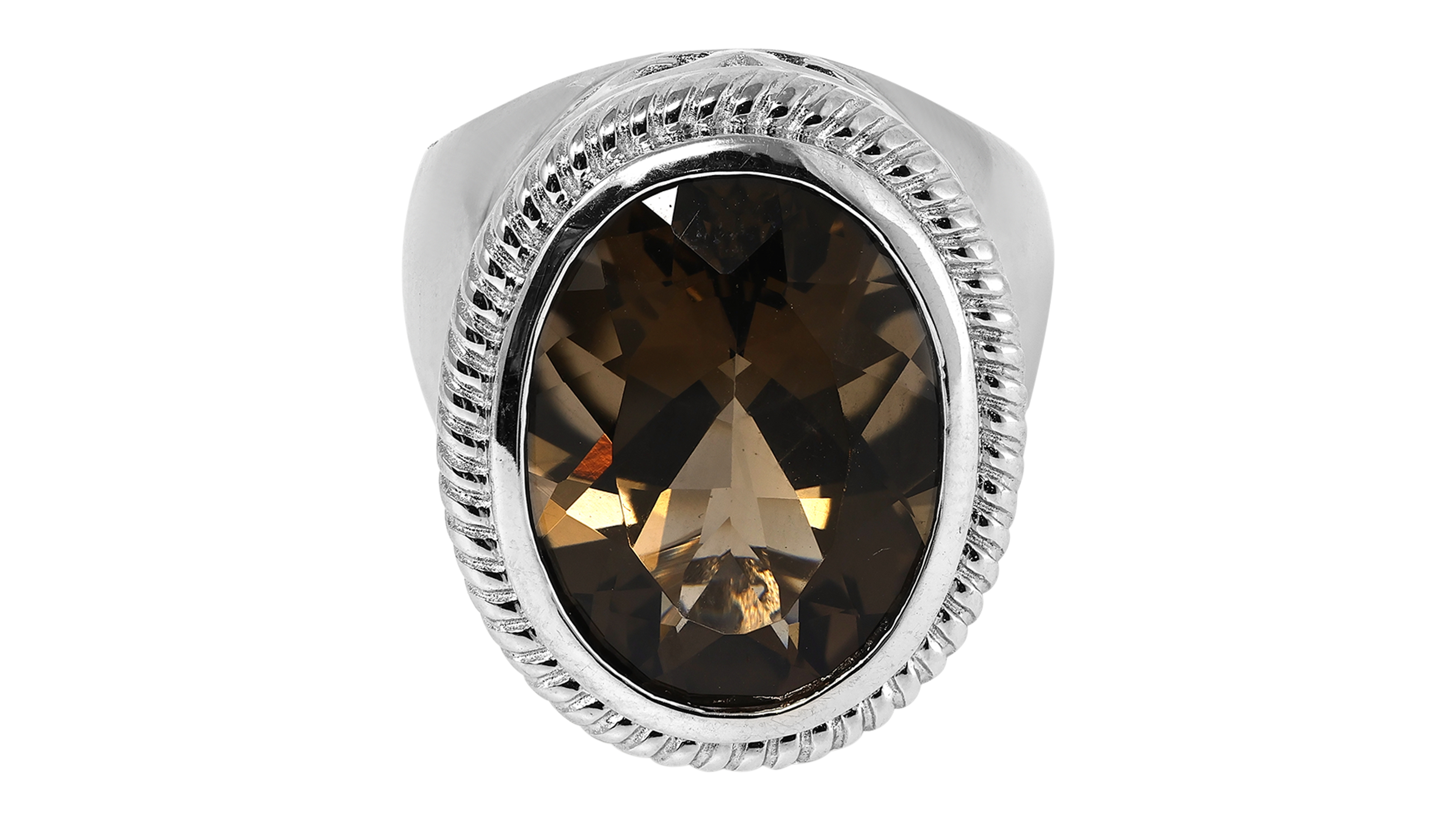 Macy's Smoky Quartz (10 ct. t.w.) Ring in Sterling Silver
