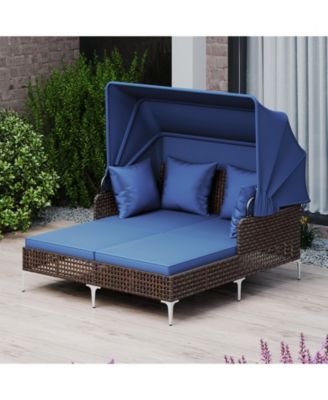 Patio Chaise Lounge Chair with 6-Level Adjustable Backrest