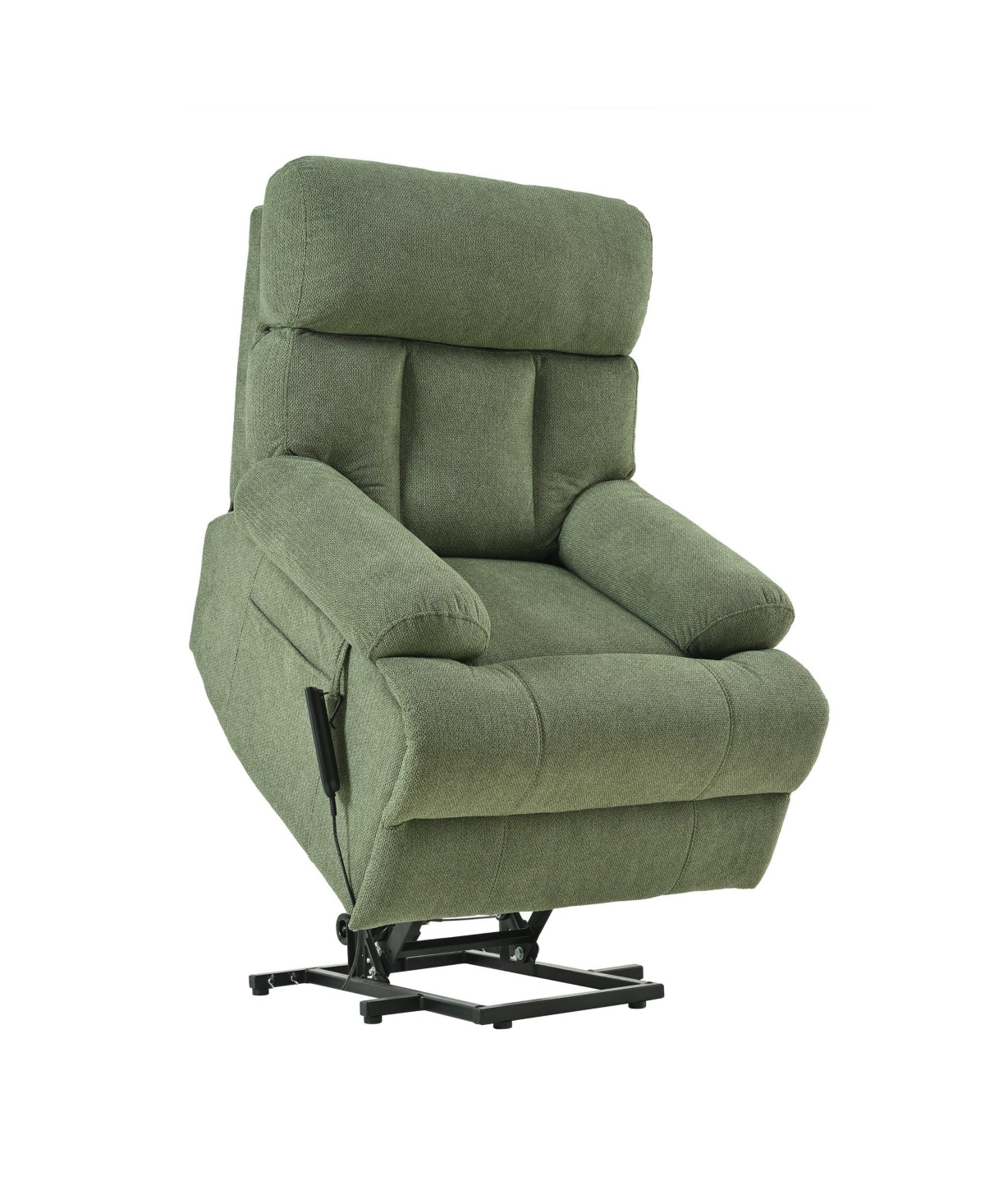 Clihome Electric Power Lift Recliner Chair for Elderly, Extra Wide Lift Chair with Remote, Soft Flannel Fabric Recliner for Living Room
