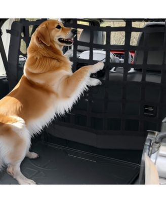 Dog Car Barrier Mesh Net for Jeep Wrangler JK 2007–2017 & JL 2018–2024, Rear Cargo Pet Divider, Tear-Resistant Polyester, Easy Install