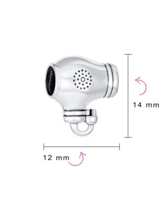 Hair Stylist Beaty Salon Blow Dryer Charm Bead Sterling Silver For Bracelet