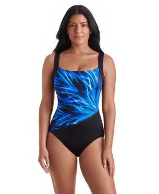 Women's Sport Scoop Neck Illusion One-Piece Swimsuit