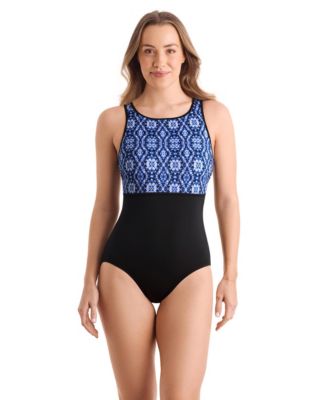 Sport Women's Binded Crewneck One-Piece Swimsuit