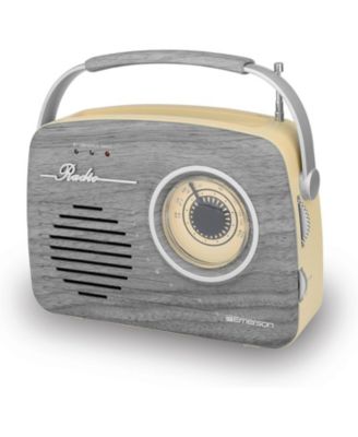 EAS-3002 Portable Bluetooth Speaker Retro Radio with AM/FM Tuner, USB/AUX Inputs