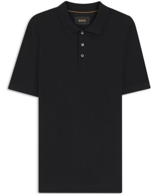 Men's Mercerized Cotton Basket Weave Polo Shirt