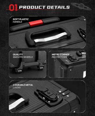 399-Piece Rolling Tool Set with Wheels, Aluminum Case and 4 Drawers, Metric Home and Auto Repair Tool Kit