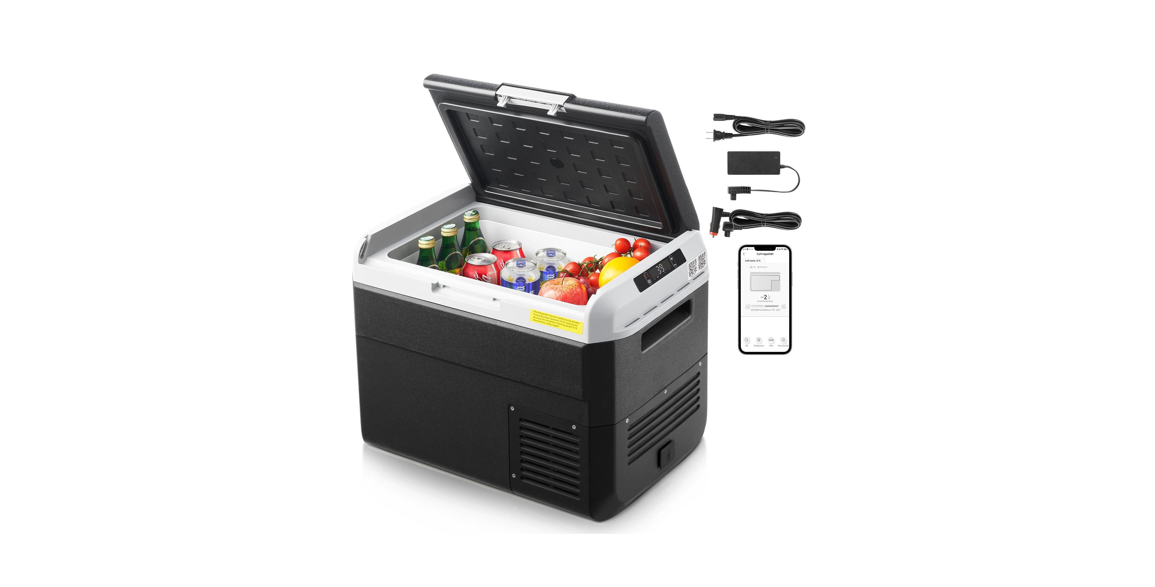 Mecale 31.7QT/30L 12 Volt Car Refrigerator, Portable Electric Cooler, -4 68 Adjustable Temperature, 12/24V Dc and 100-240V Ac