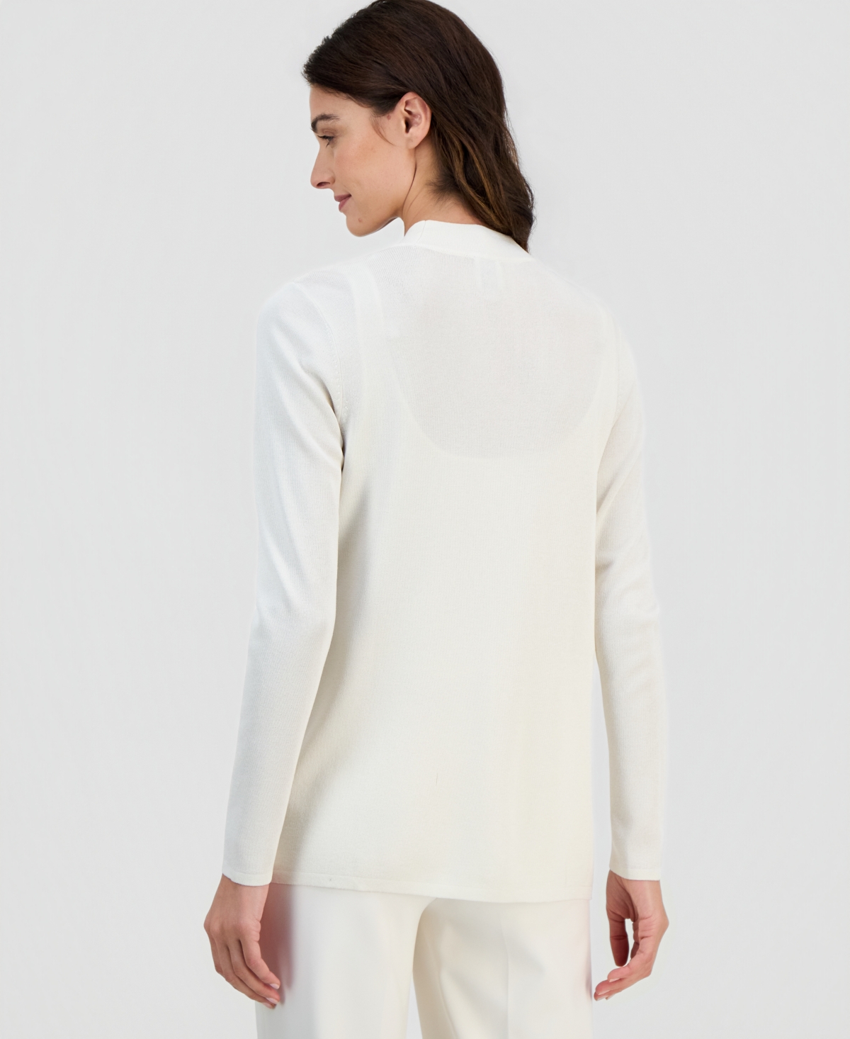 Anne Klein Petite V-Neck Long-Sleeve Cardigan Sweater