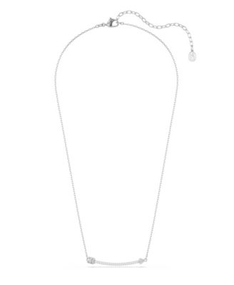 Mixed Cuts, Arrow, White, Rhodium Plated Idyllia Pendant Necklaces