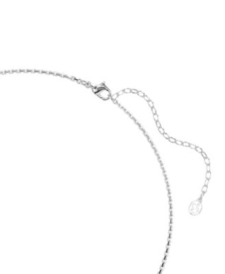 Heart with Arrow, White, Rhodium Plated Idyllia Necklace