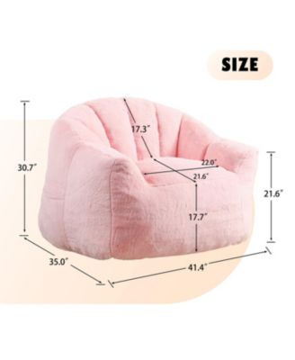Bean Bag Sofa Chair with Armrests Stuffed High-Density Foam, Lazy Sofa Comfy Chairs for Living Room, Bedroom Reading