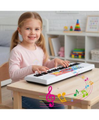 Kids Piano Keyboard with Microphone and Portable 49 Key Electric Music Toy
